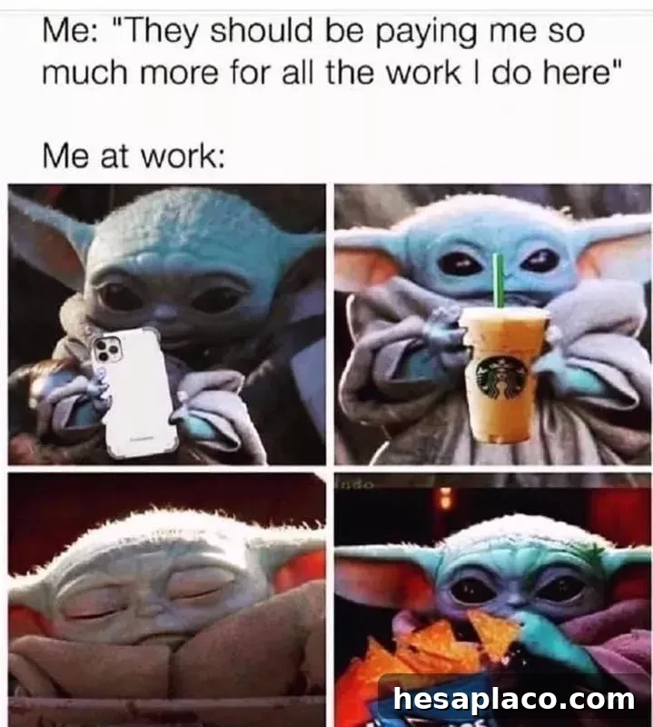 Baby Yoda working meme