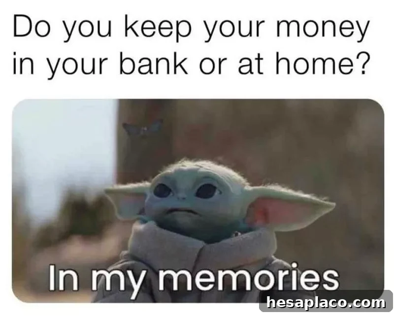 Baby Yoda money meme