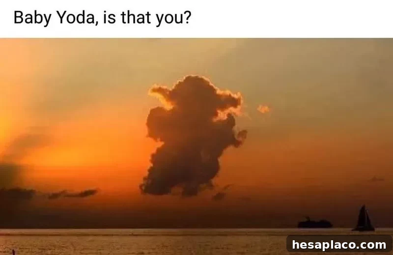 Baby Yoda cloud meme