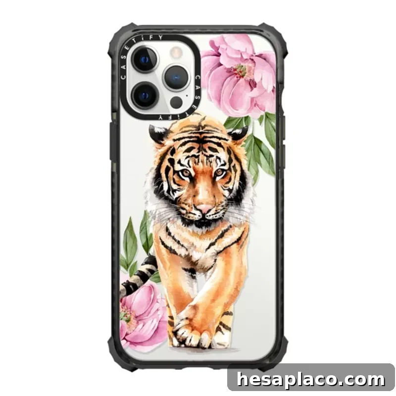 Tiger and Peonie Casetify phone case