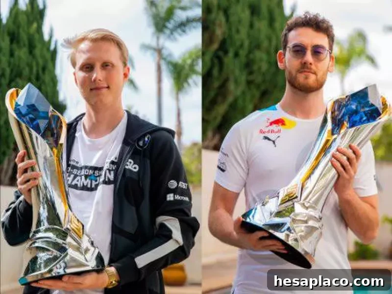Cloud 9 players with trophies