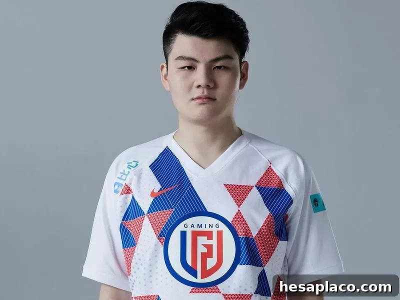 Person in LGD Gaming shirt