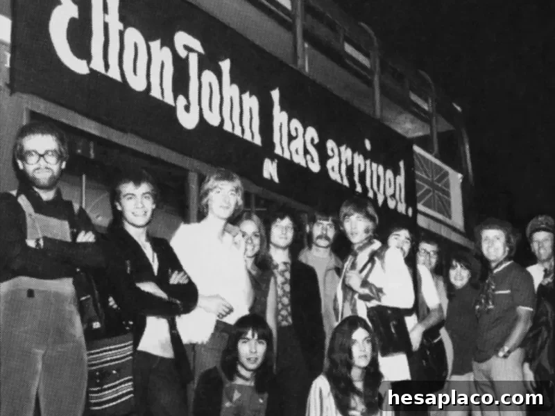 Elton John with fans