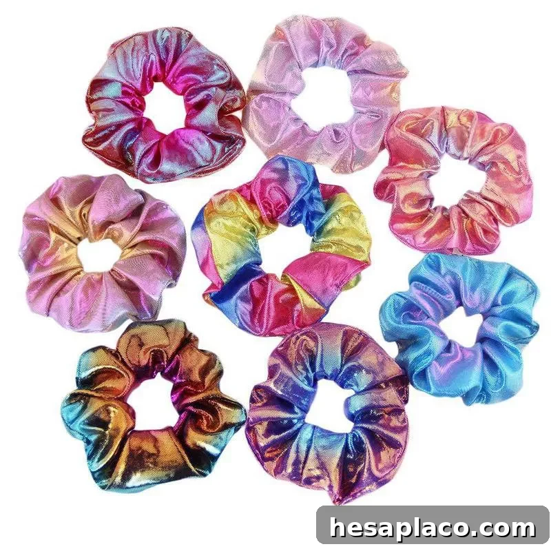 Miuance 24 Pack 8 Colors Hair Scrunchies
