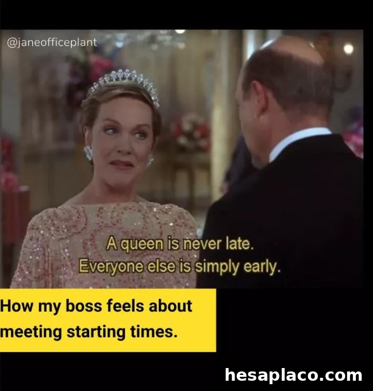 A queen is never late