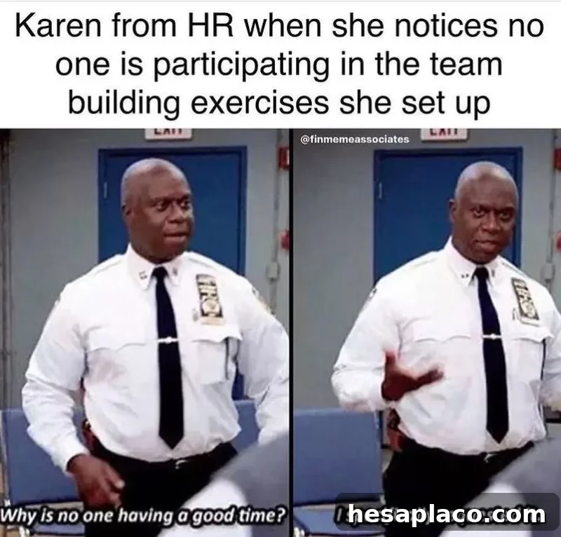 Brooklyn 99 team building meme