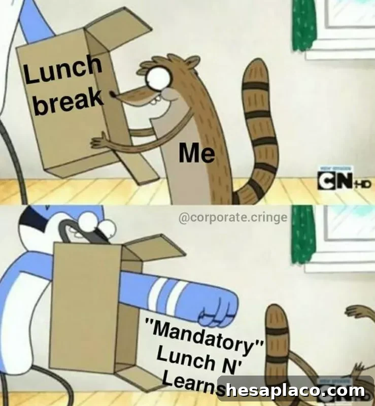 Lunch and learn meme