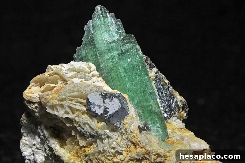 Hiddenite crystal