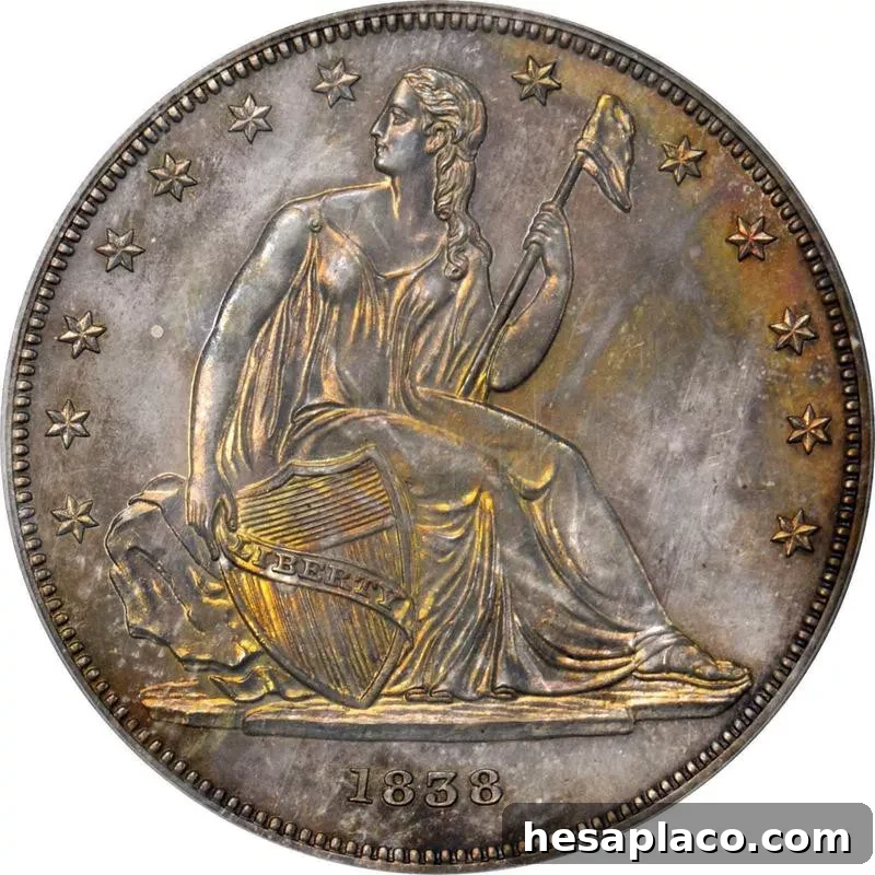 1839 Gobrecht Silver Dollar Jud-88 Restrike