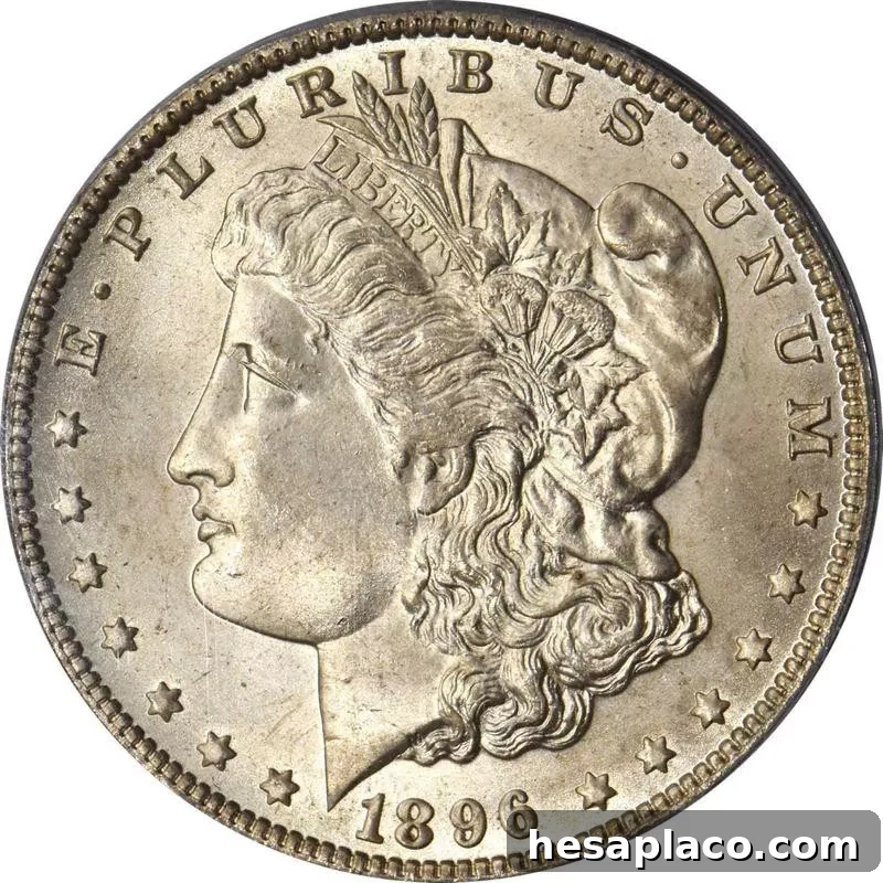 1896-O Morgan Silver Dollar