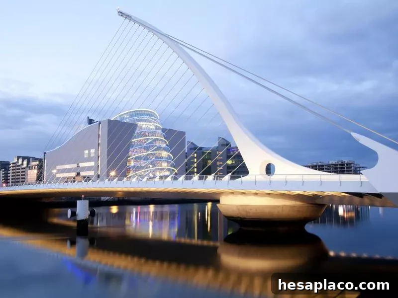 Samuel Beckett Bridge in Dublin, Ireland