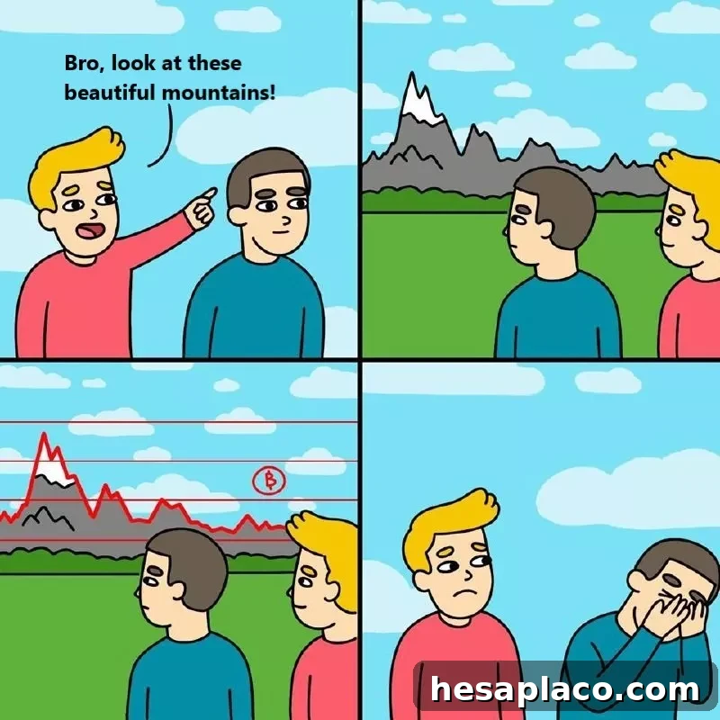 Mountain peaks vs. dips
