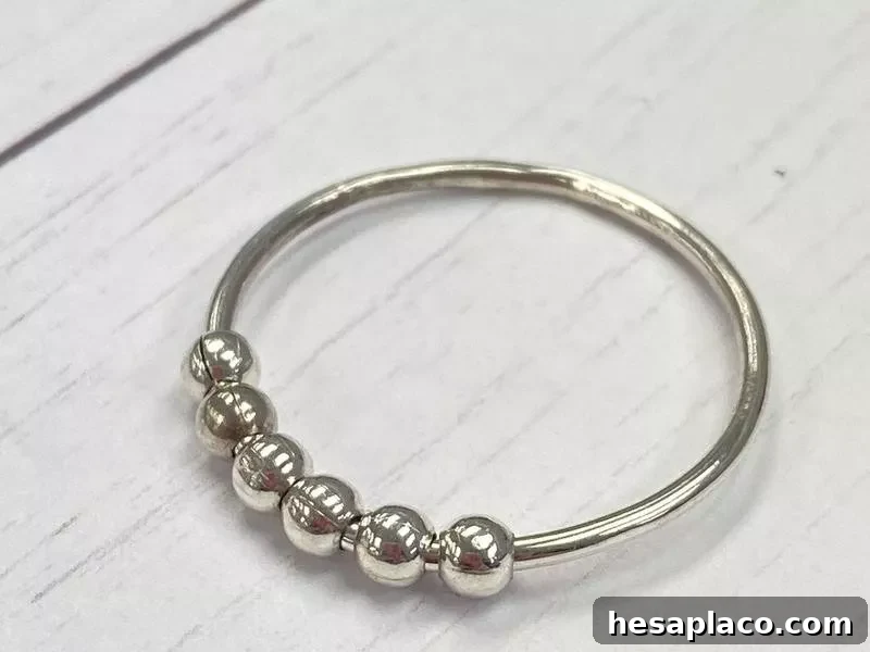 Silver Anxiety Ring for Adults with Anxiety