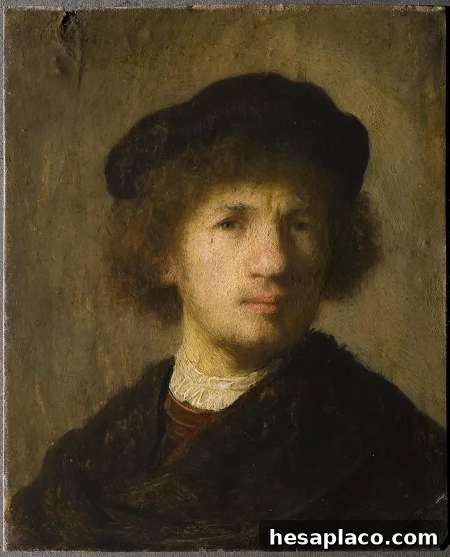 Rembrandt self-portrait at the Nationalmuseum