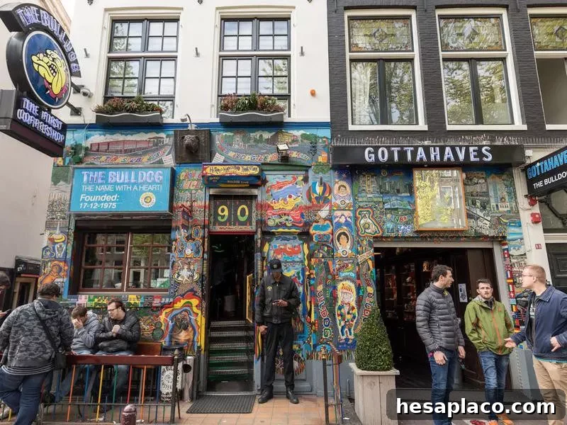 The Bulldog coffee shop in the Red Light District of Amsterdam, Holland, the Netherlands
