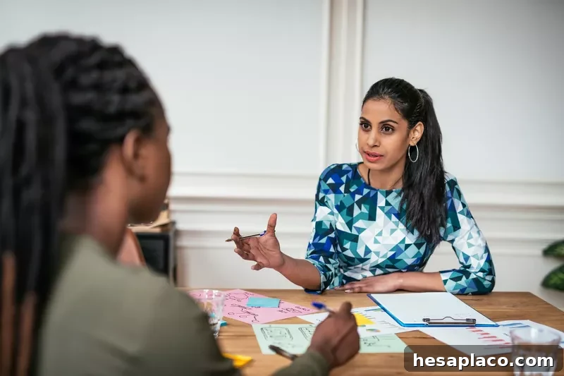 People talking in the workplace
