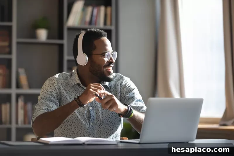 Guy smiling with headphones