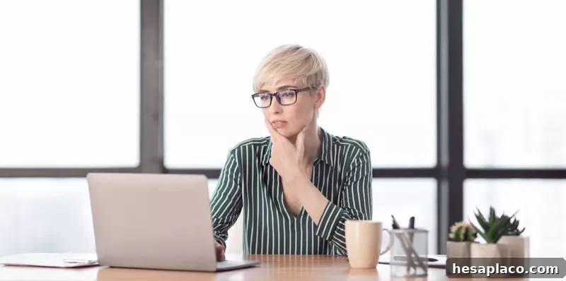 Woman at a laptop