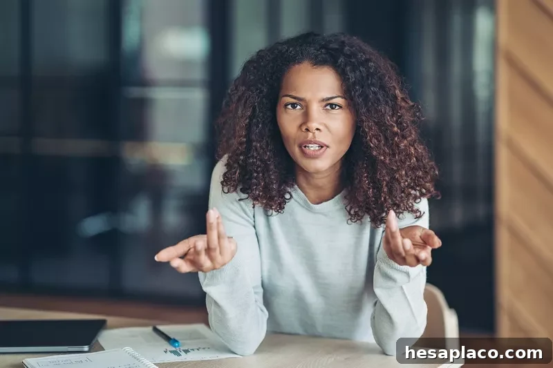 Woman giving WTF hands