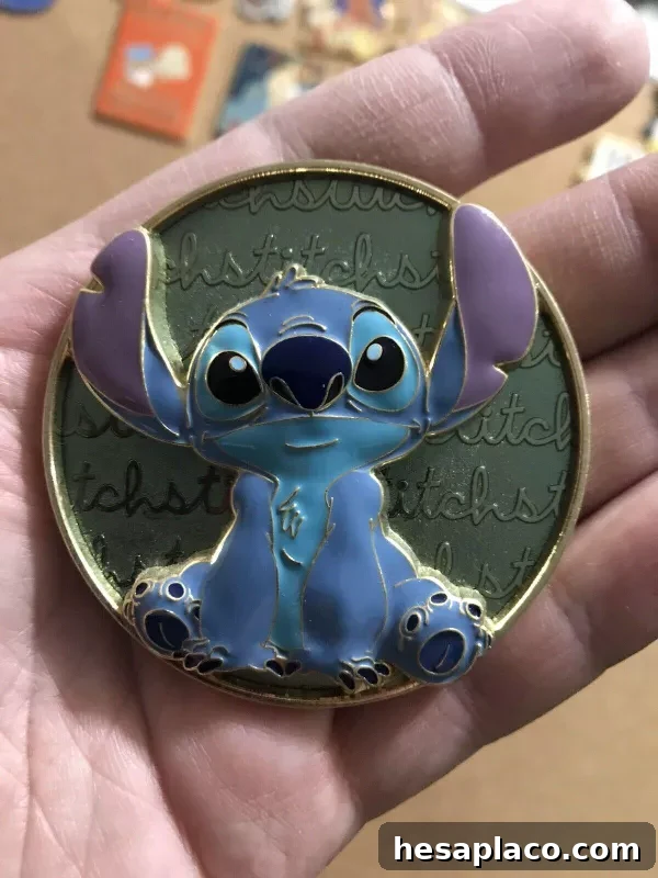 Disney Cursive Cuties Stitch Pin