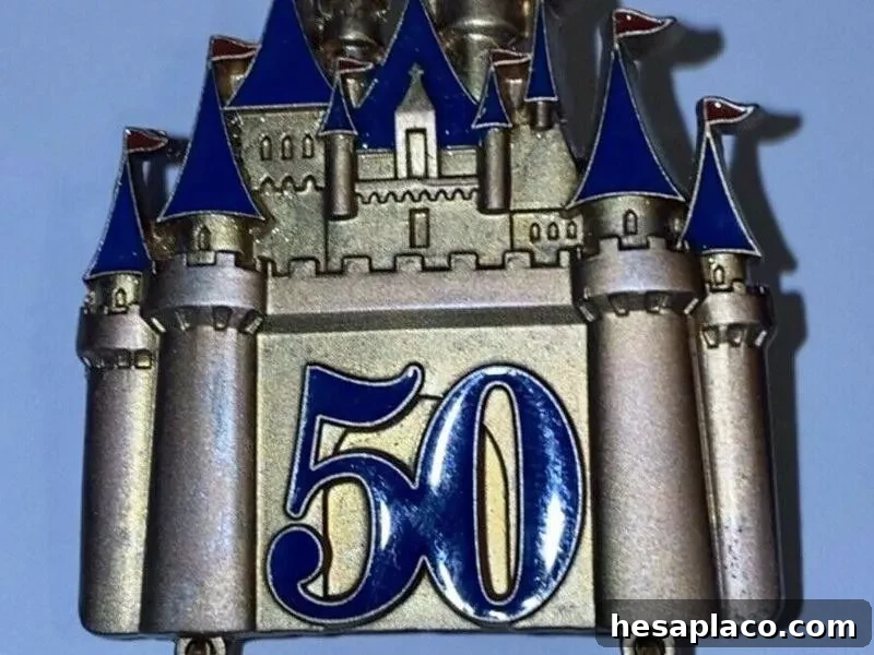 2005 Walt Disney World Official Pin Trading 50th Anniversary Castle