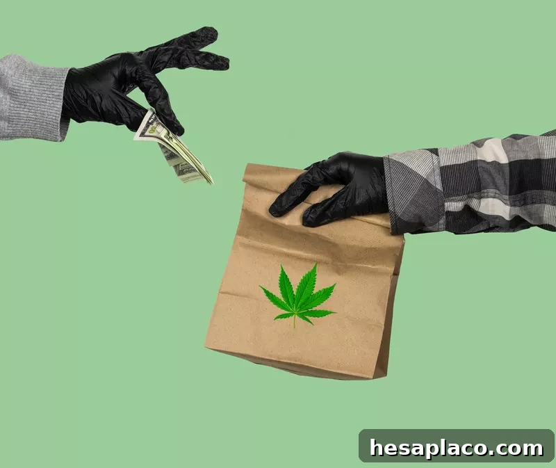 Trading weed for money