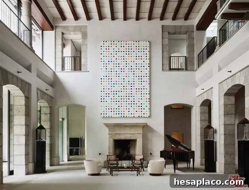 Huge two-story living room