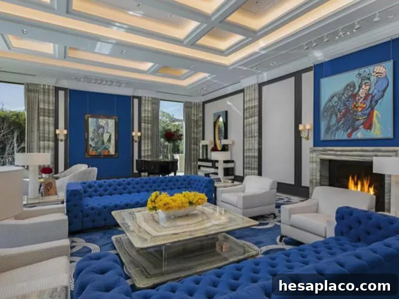 Blue living room