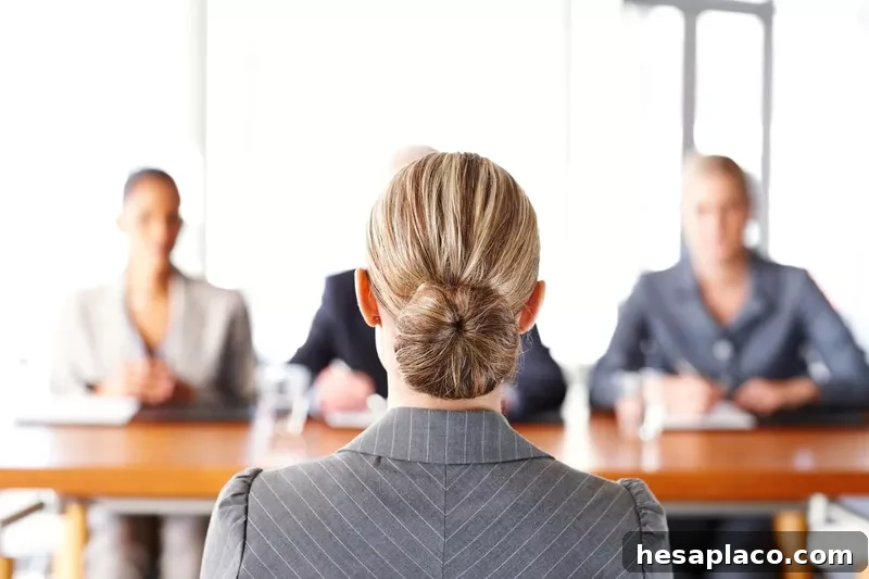 Businesswoman getting interviewed