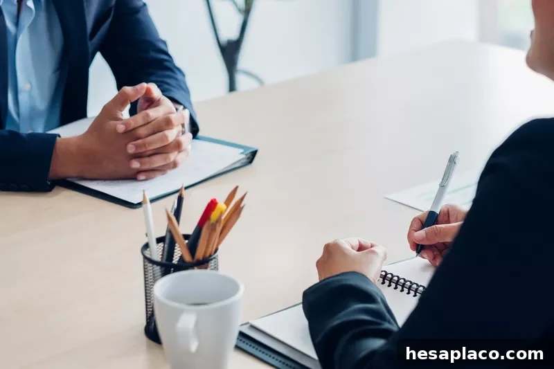 Job interview in an office