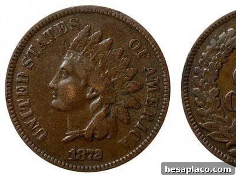 1872 Indian Head Penny