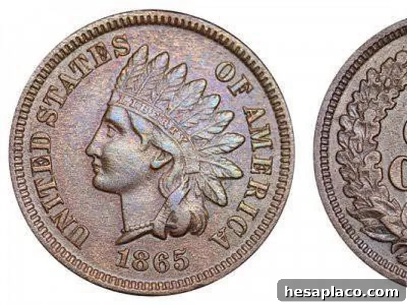 1865 Indian Head Coin