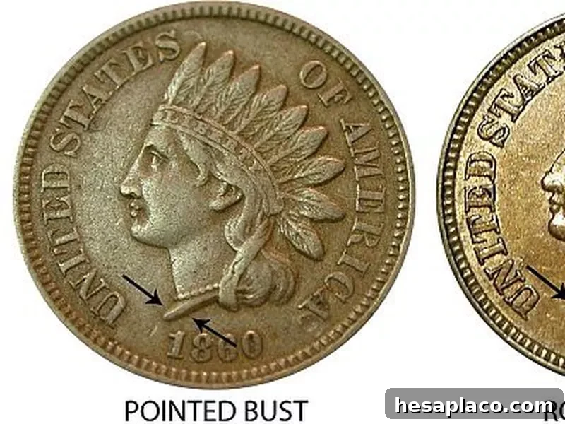 1860 Indian Head Cent (Pointed Bust)