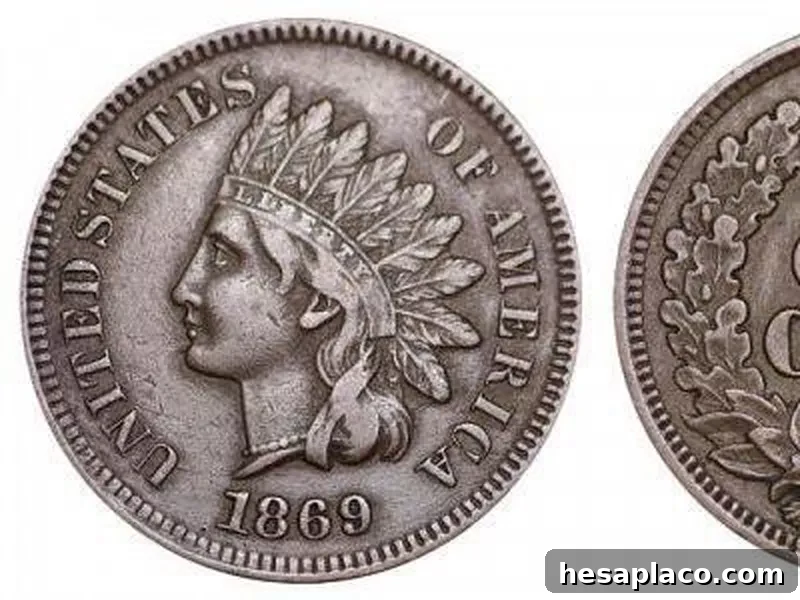 1869 Indian Head Cent