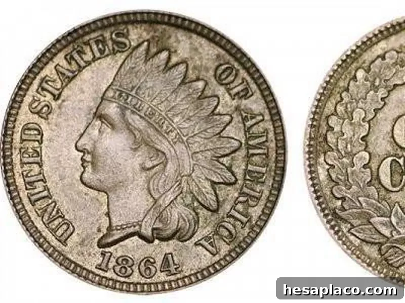 1864 Indian Head Cent