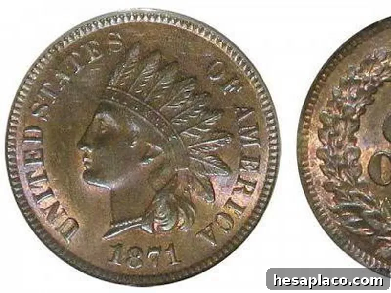 1871 Indian Head Cent