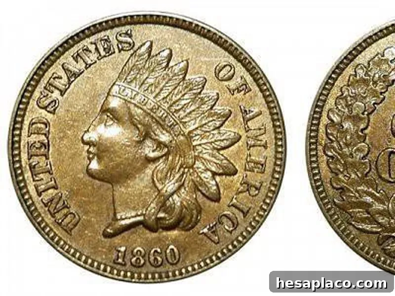 1860 Indian Head Coin