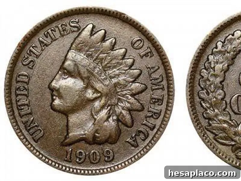 1909 S Indian Head Cent
