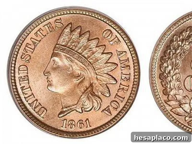 1861 Indian Head Penny