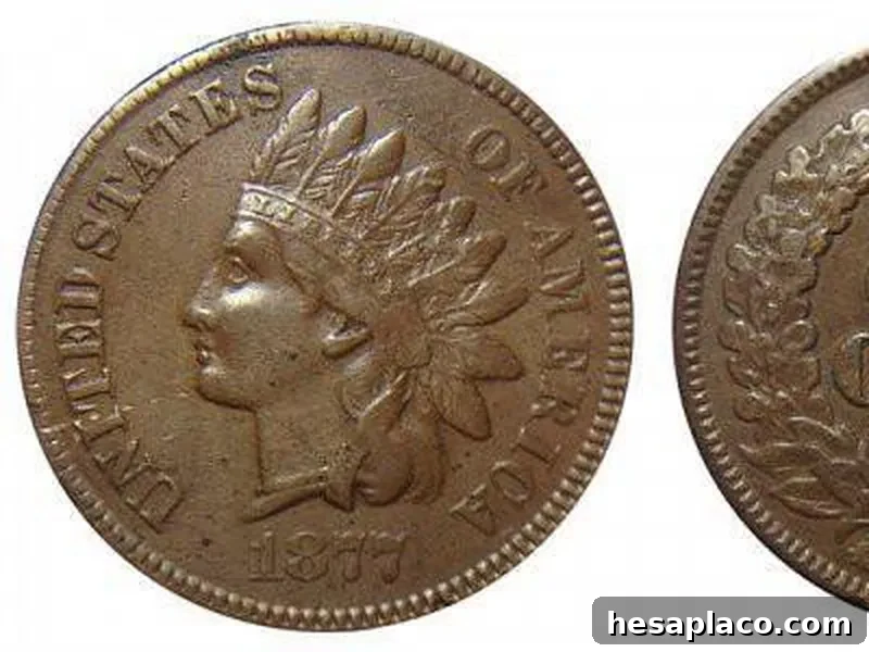 1877 Indian Head Penny