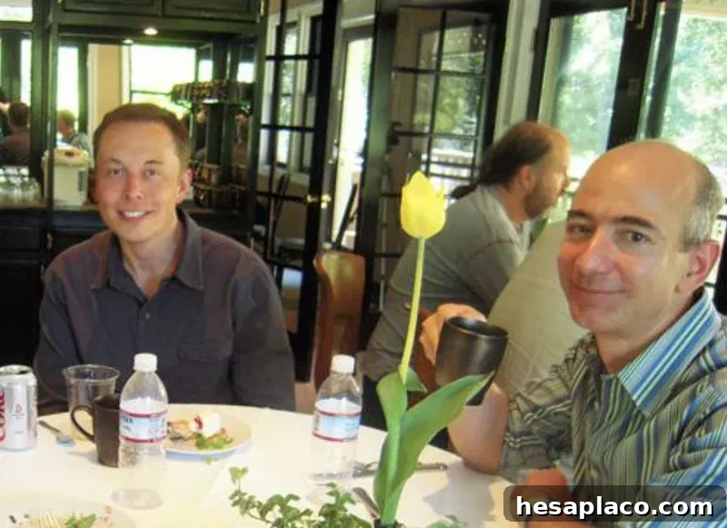 Elon Musk and Jeff Bezos talking space in 2004