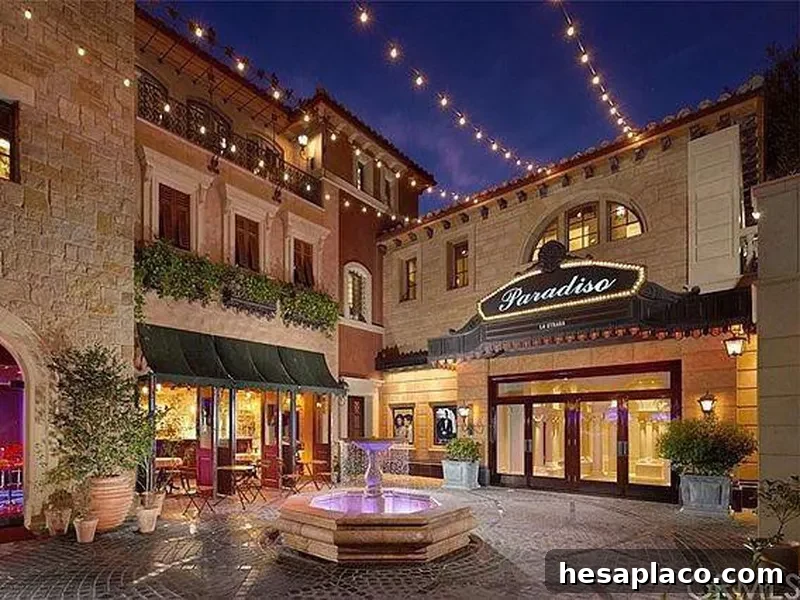 Mansion with outdoor plaza