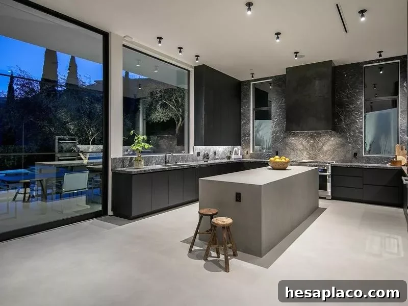 Modern kitchen with brutalist vibes
