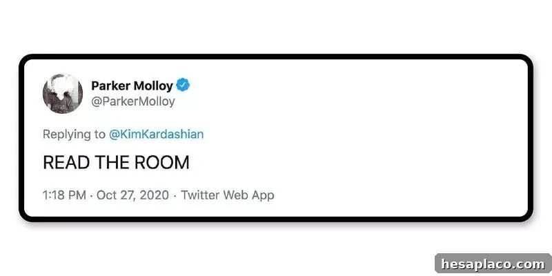 Not reading the room