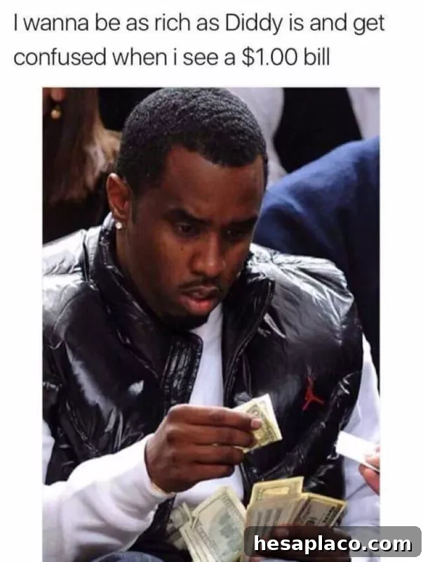 Diddy and a $1 bill