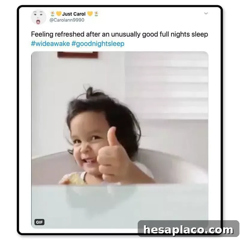 Good night's sleep