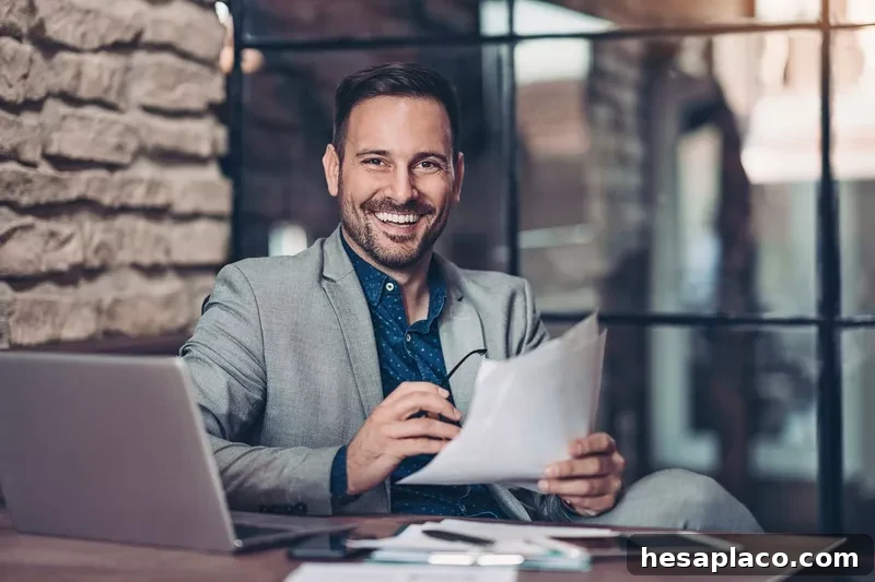 Smiling business man
