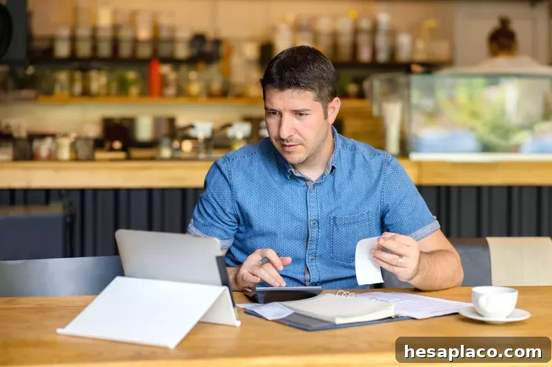 Man doing work on tablet