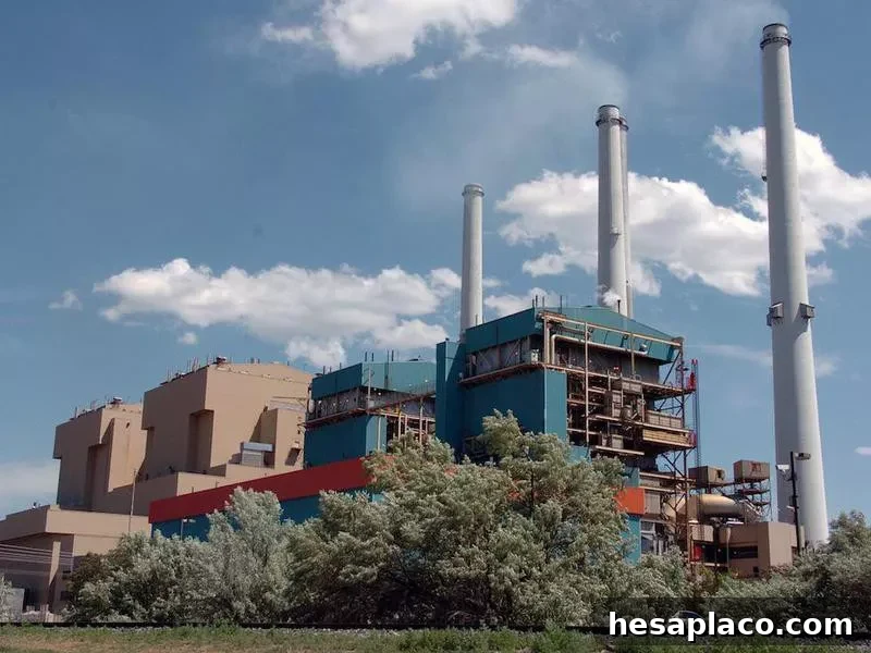 Coal power plant in Colstrip, Montana