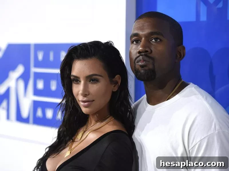 Kanye and Kim Kardashian West